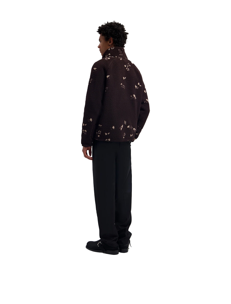 OLAF Flower AOP Fleece Jacket Chocolate Plum