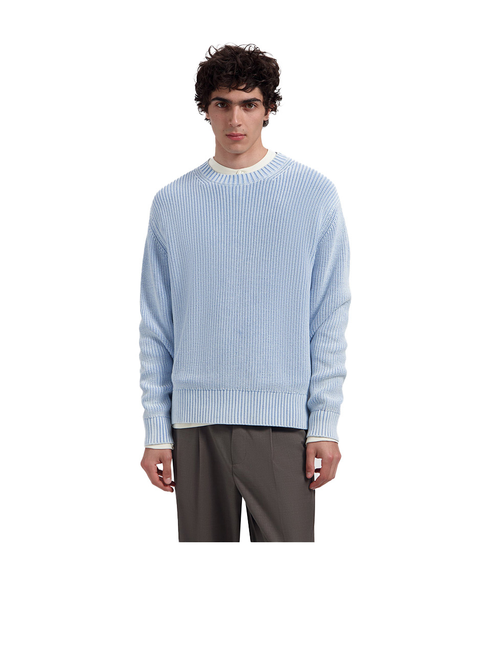 OLAF Washed Knitted Essential Crew Neck Wind Surfer