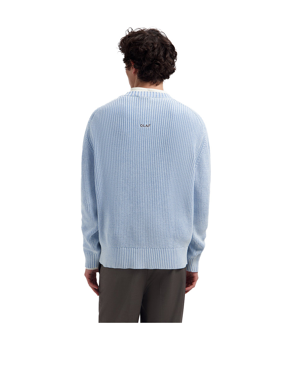 OLAF Washed Knitted Essential Crew Neck Wind Surfer