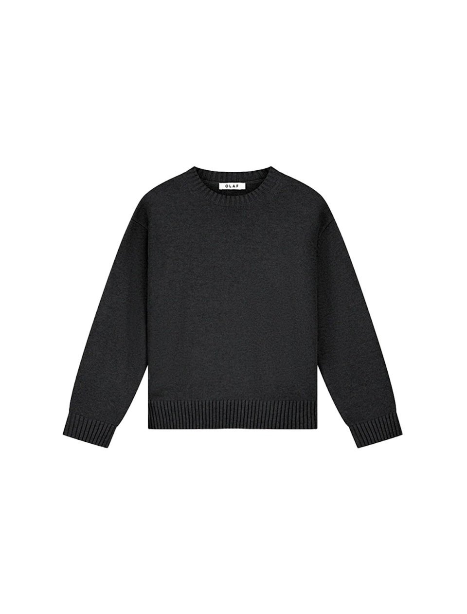 OLAF Essential Knitted Crewneck Black