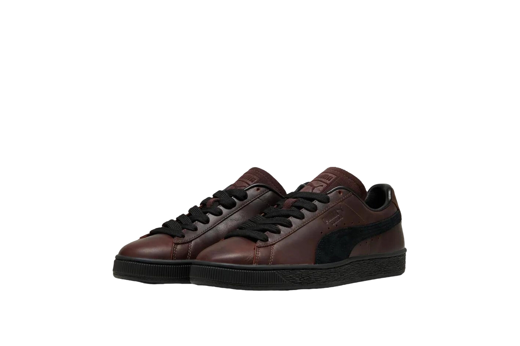 Puma Suede Dressed Leather Brown Puma Black