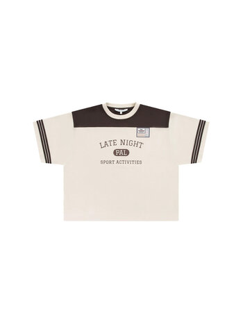 PAL Sporting Goods Late Night Sport T-Shirt Marshmallow Deep Mahogany