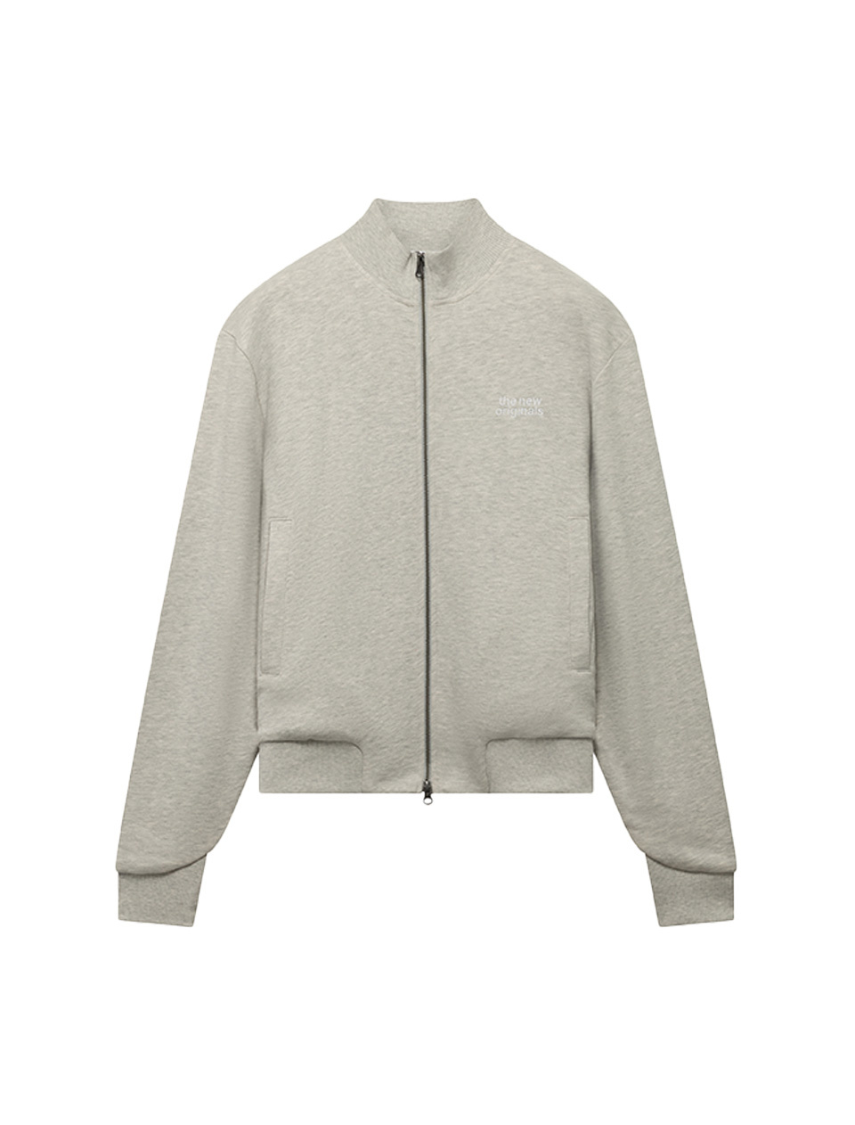 The New Originals Emblem Zip Up Sweater Light Grey Melange