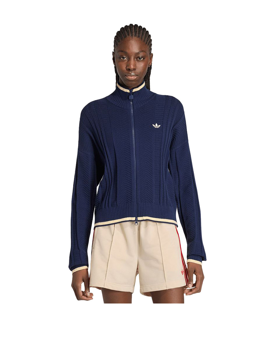 Adidas Cable Knit Firebird Track Top Night Indigo