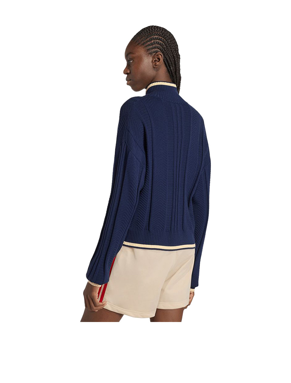 Adidas Cable Knit Firebird Track Top Night Indigo