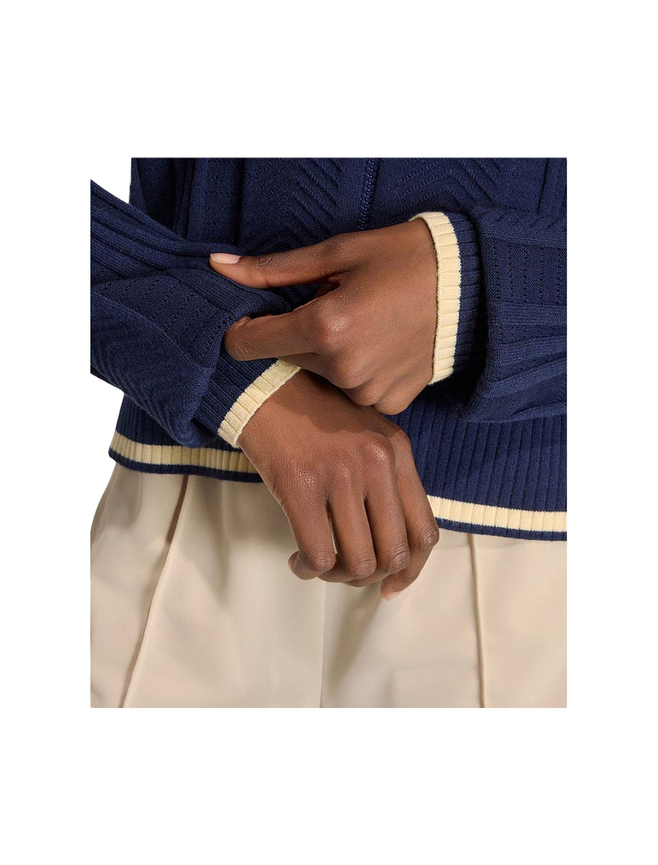Adidas Cable Knit Firebird Track Top Night Indigo