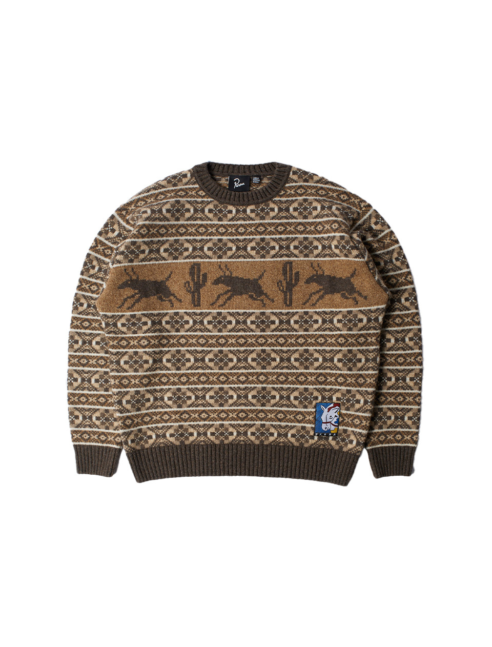 By Parra Cactus Bull Knitted Pullover Brown