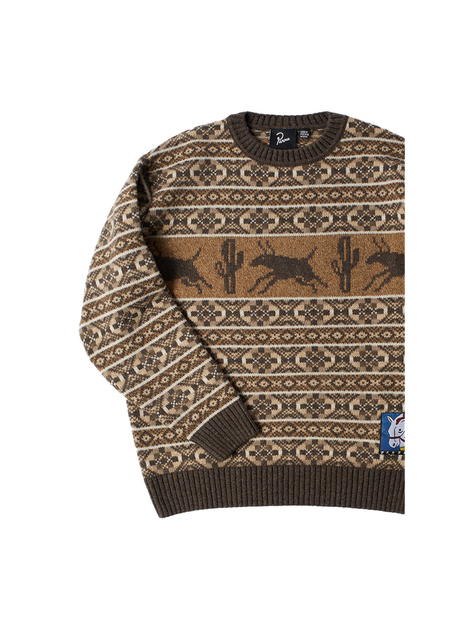 By Parra Cactus Bull Knitted Pullover Brown