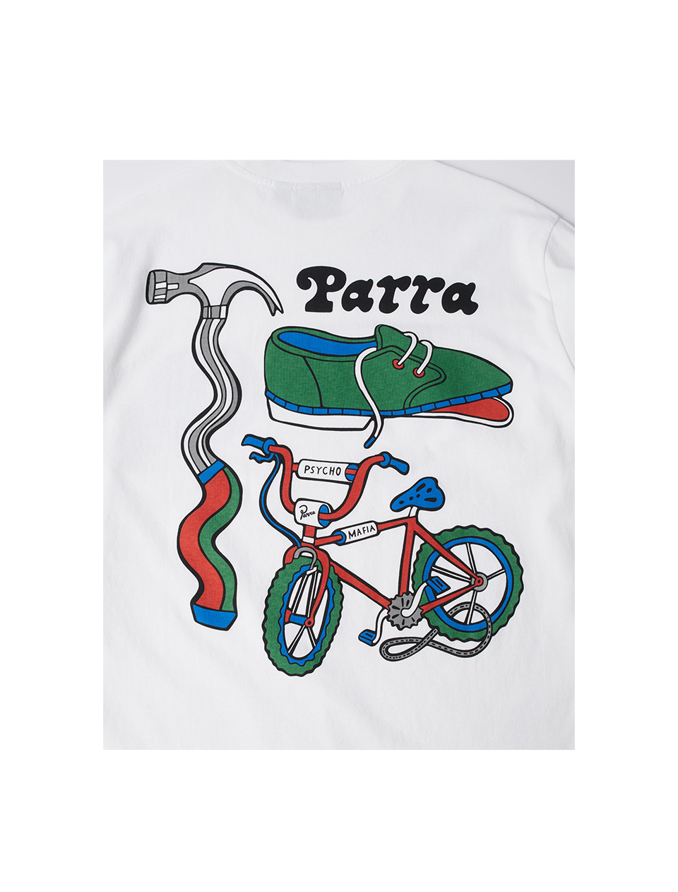By Parra Bike Hammer Long Sleeve T-Shirt White