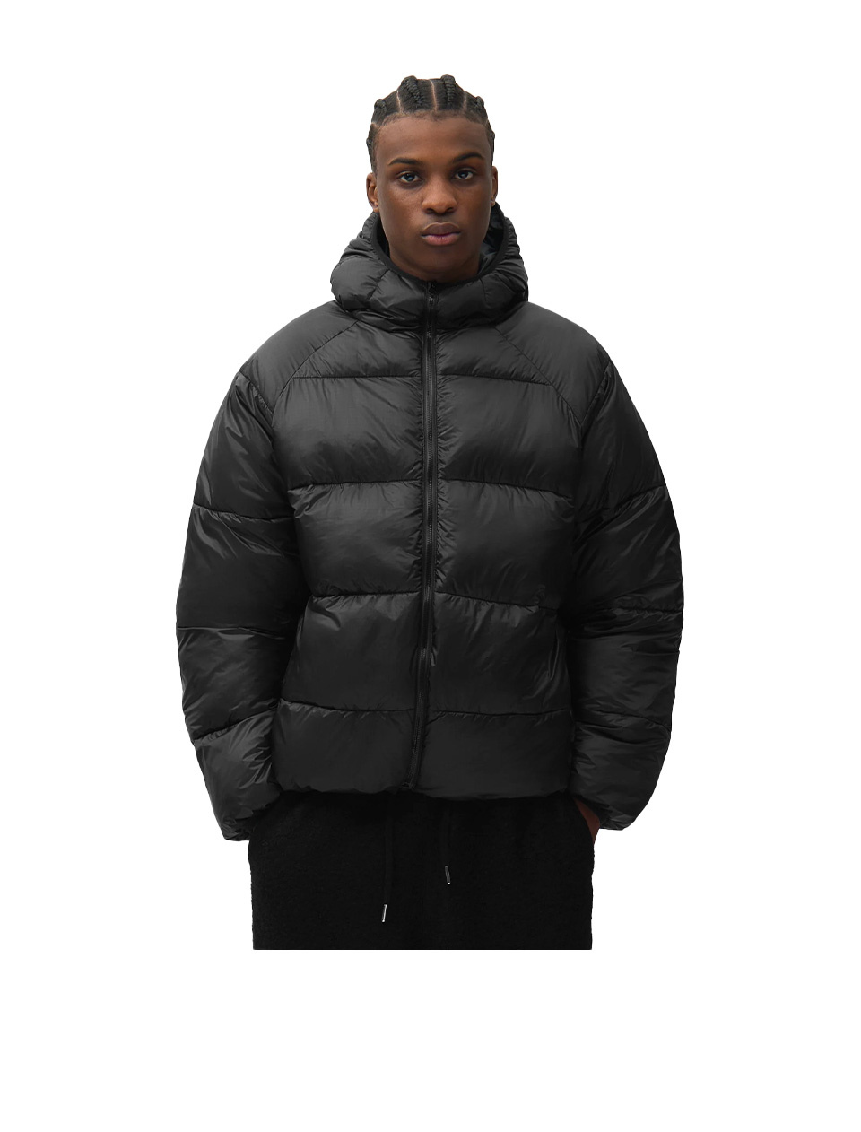 Arte Antwerp Ripstop Hooded Puffer Black