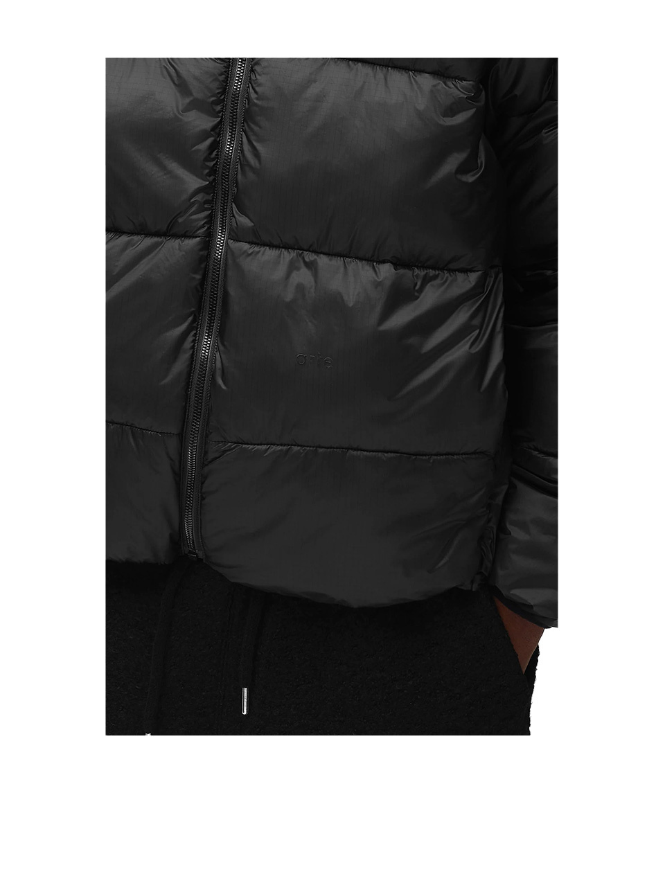 Arte Antwerp Ripstop Hooded Puffer Black