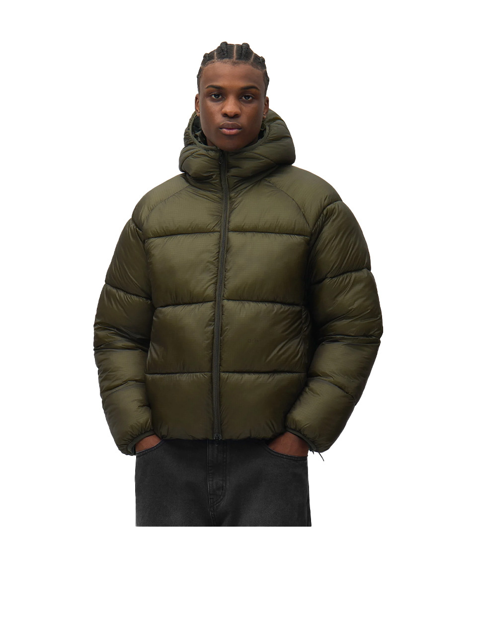 Arte Antwerp Ripstop Hooded Puffer Green