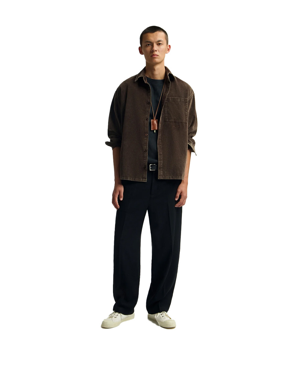 OLAF Wool Barrel Leg Pant Black