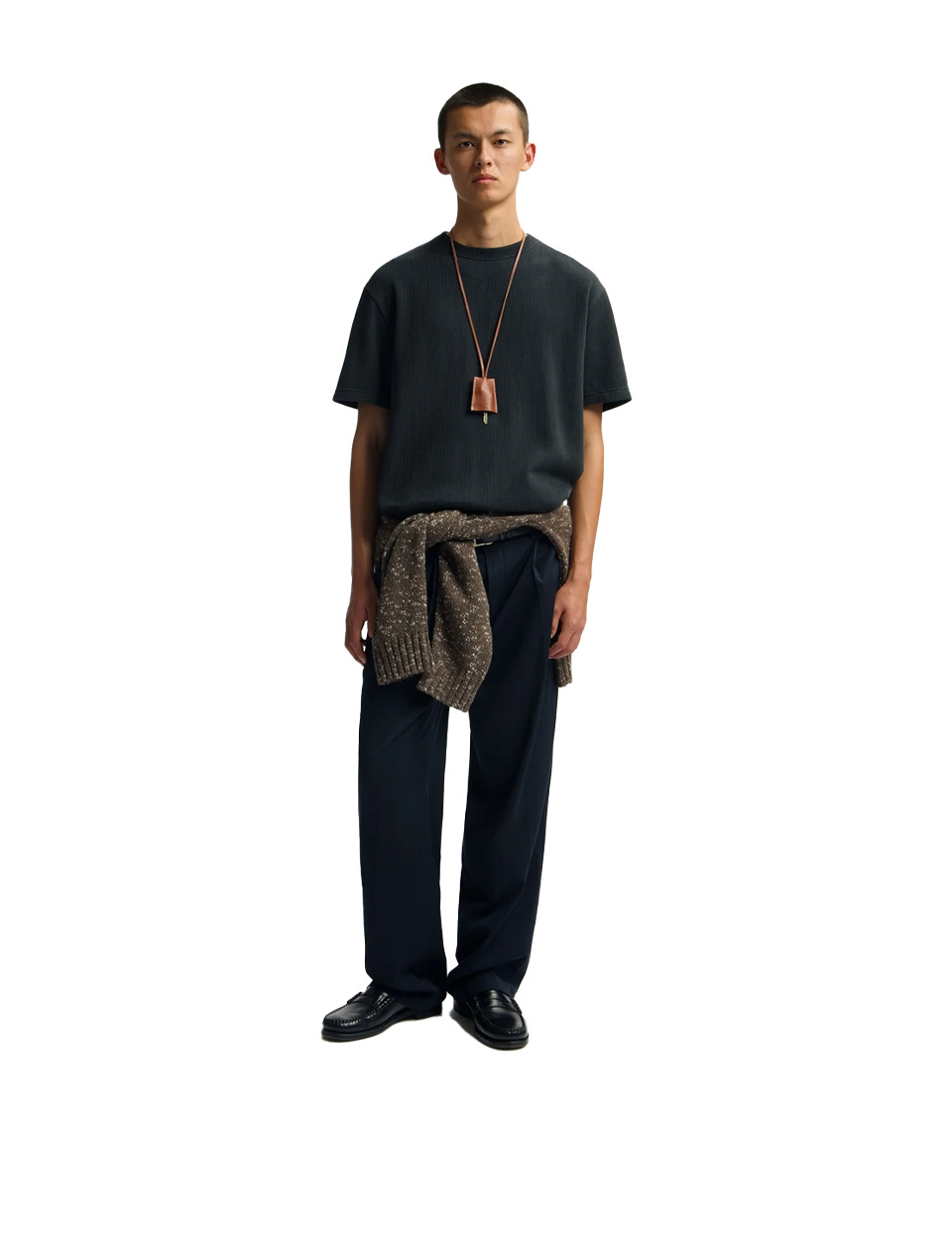OLAF Ribbed Tee Charcoal