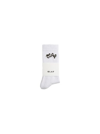 OLAF Signature Logo Sock Optical White