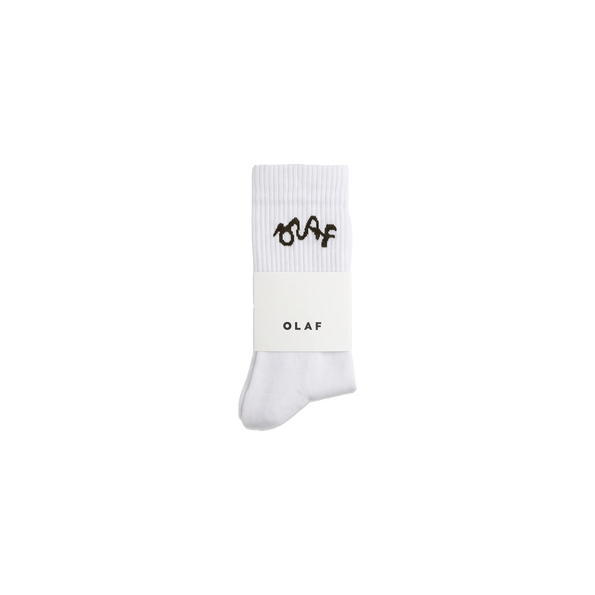 OLAF Signature Logo Sock Optical White