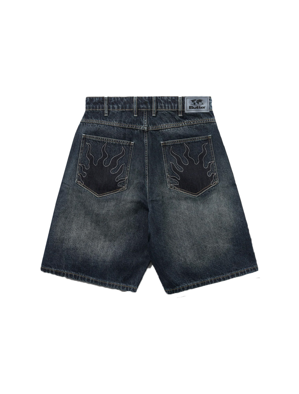 Butter Goods Solar Fade Denim Shorts Blue Tint Ripple