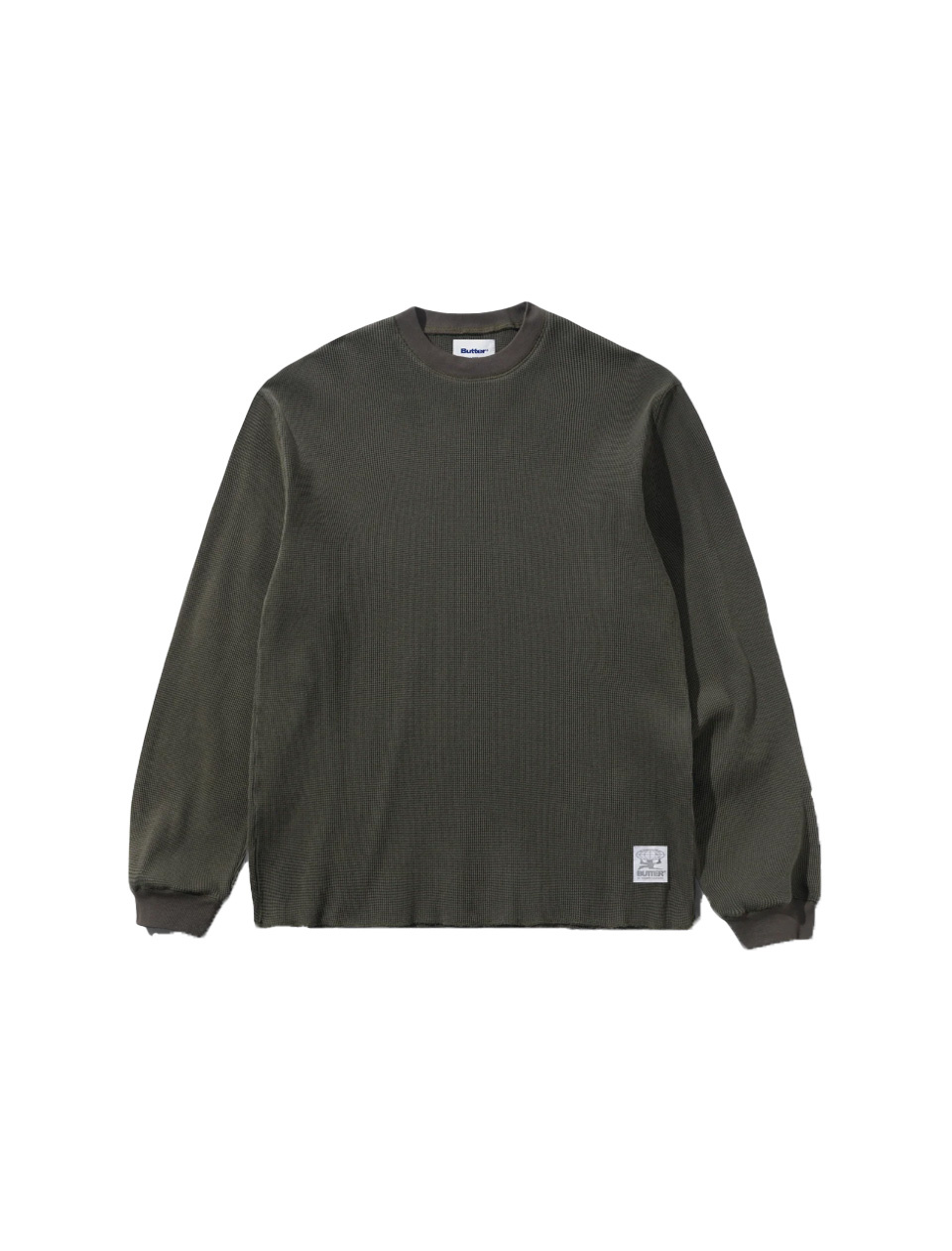 Butter Goods Waffle LS Top Washed Dark Grey