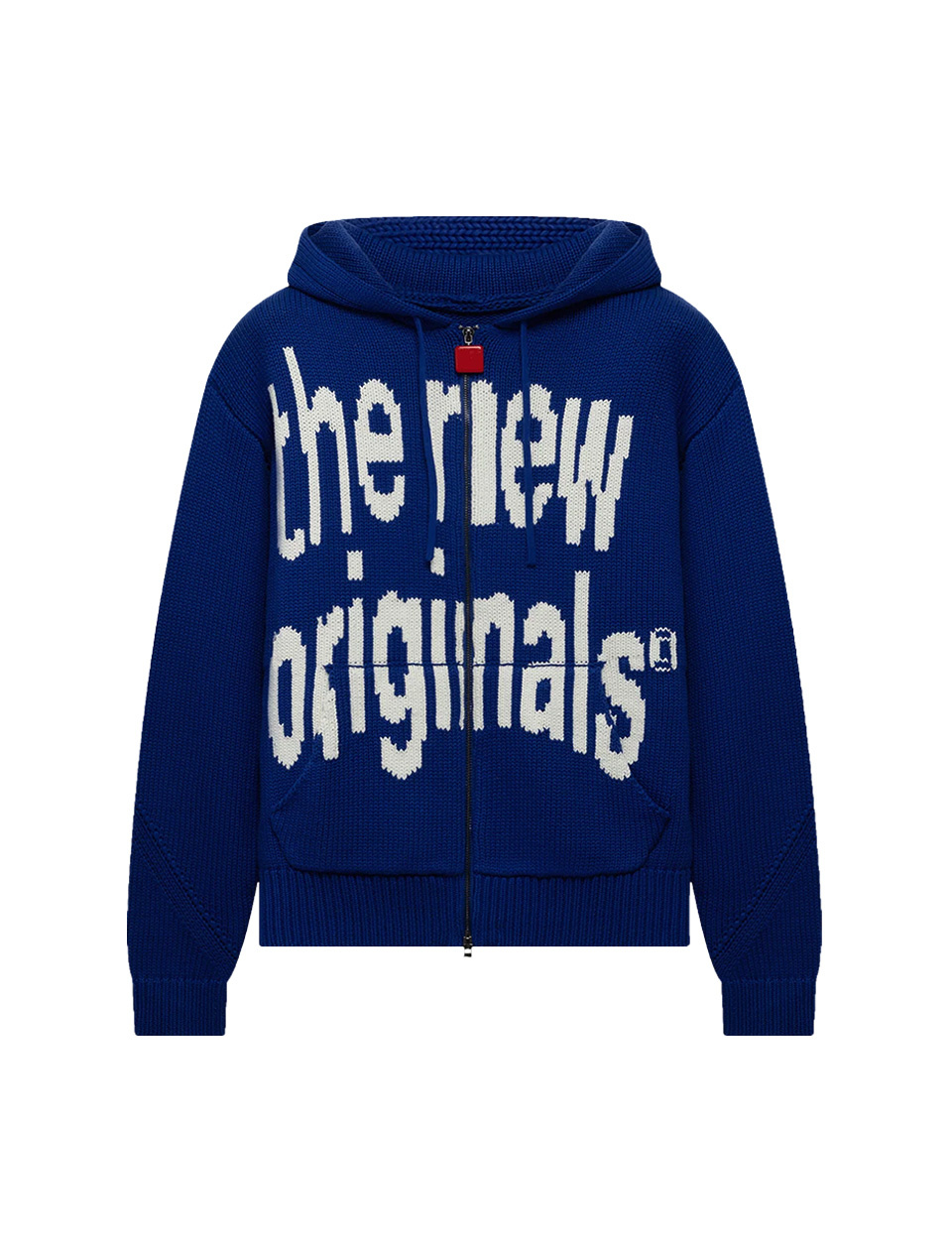 The New Originals Big Logo Knit Zip Up Hoodie Surf The Web