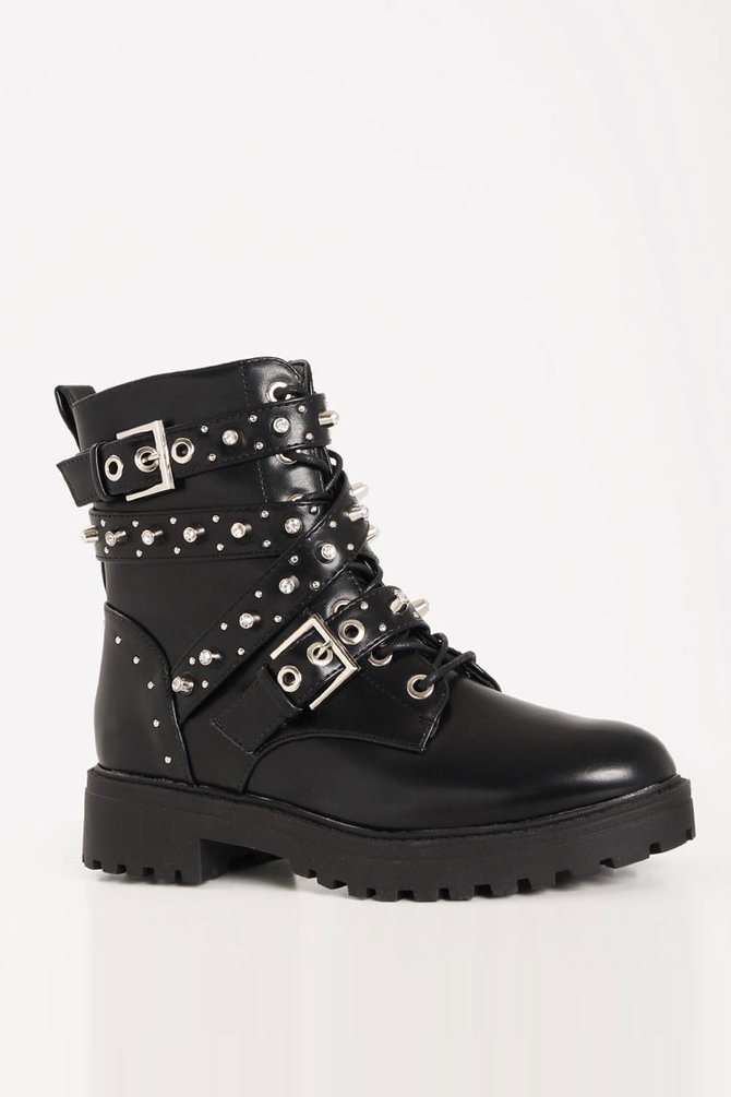 diamond biker boots