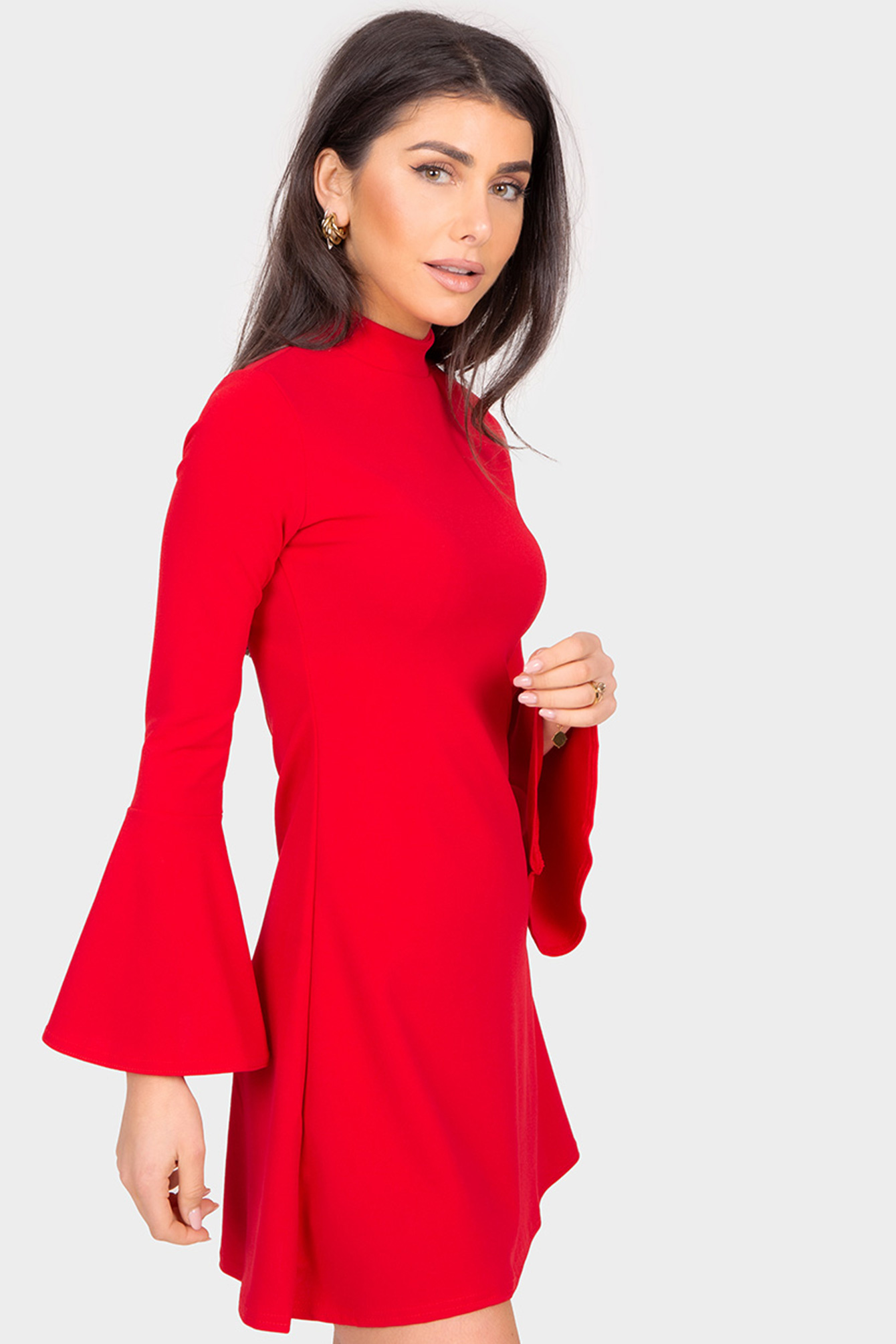 opvolger Dageraad Terughoudendheid Shop RED CHARMER Rode flarred jurk | Elise Store - Elise Store
