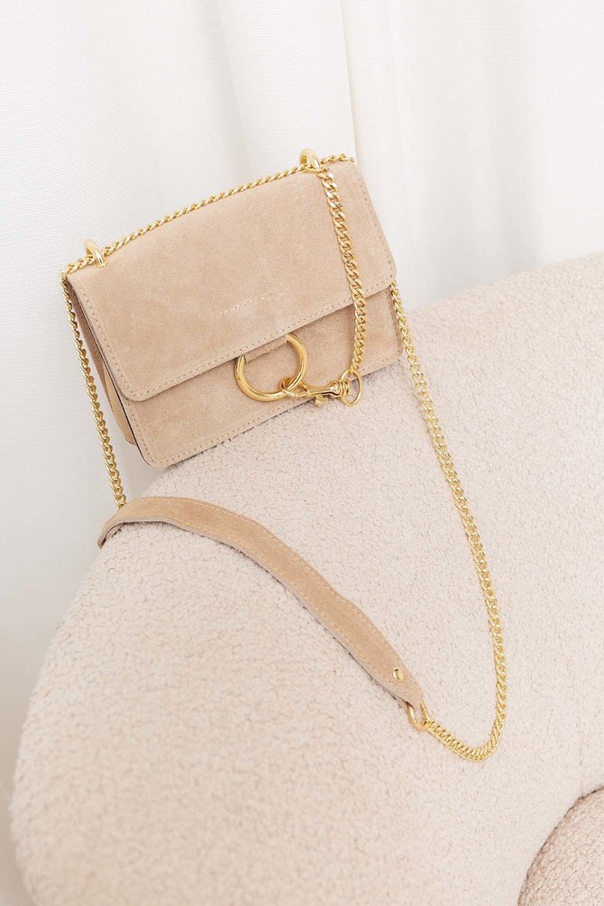 Suède Tas Alina - Beige