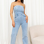 Strapless Denim Jumpsuit Liza