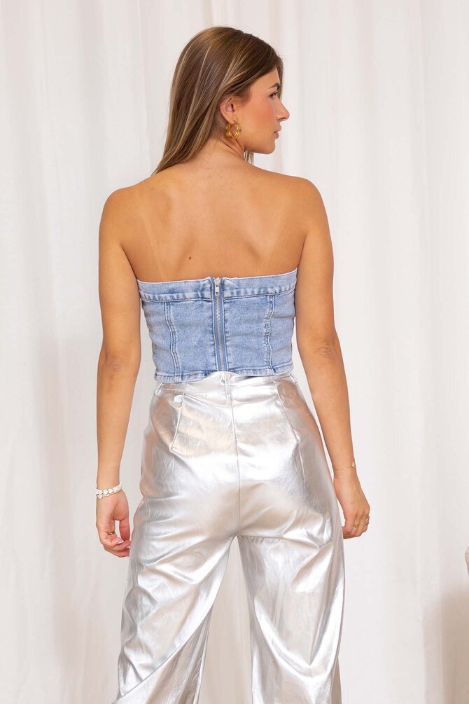 Denim Corset Top Cailin