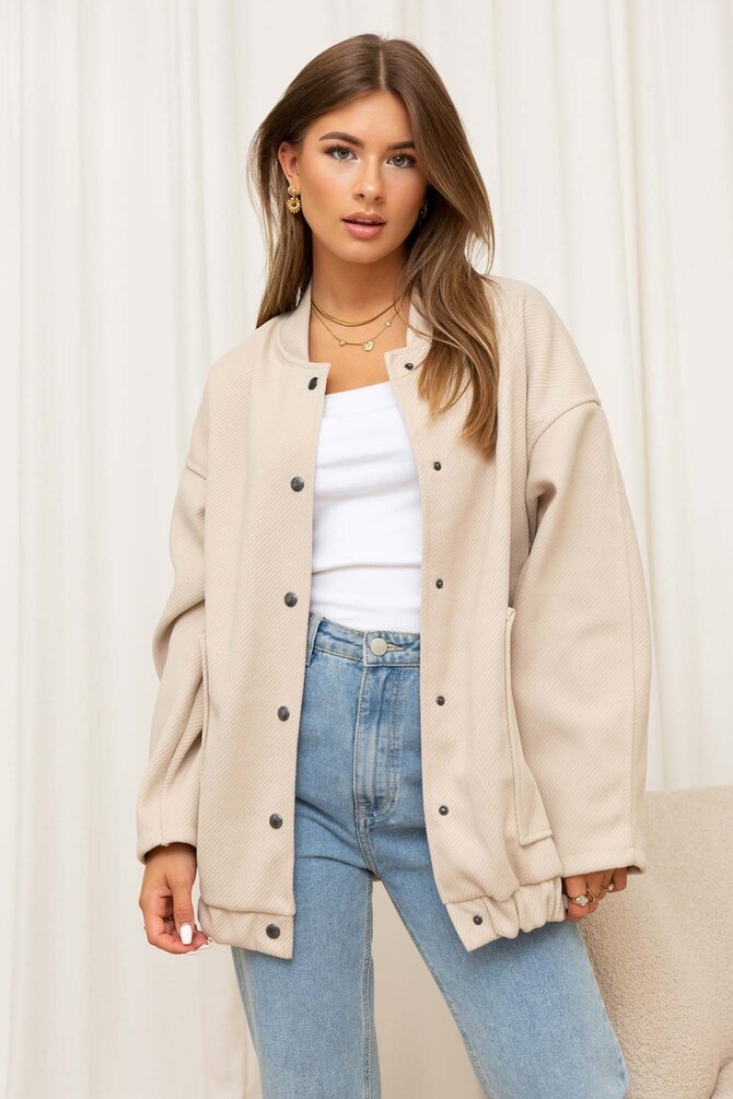 Oversized Bomber Liva - Beige