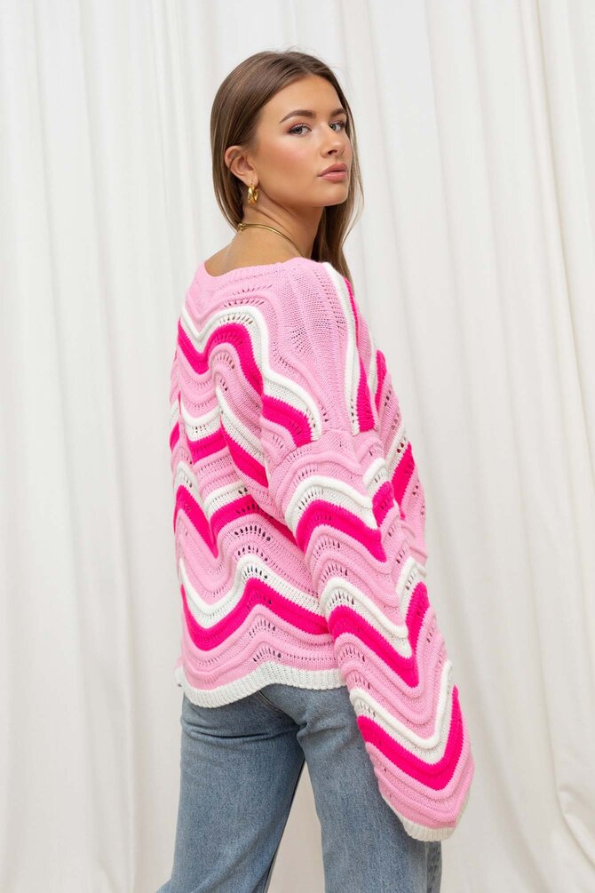 Zigzag Knit Nova - Roze