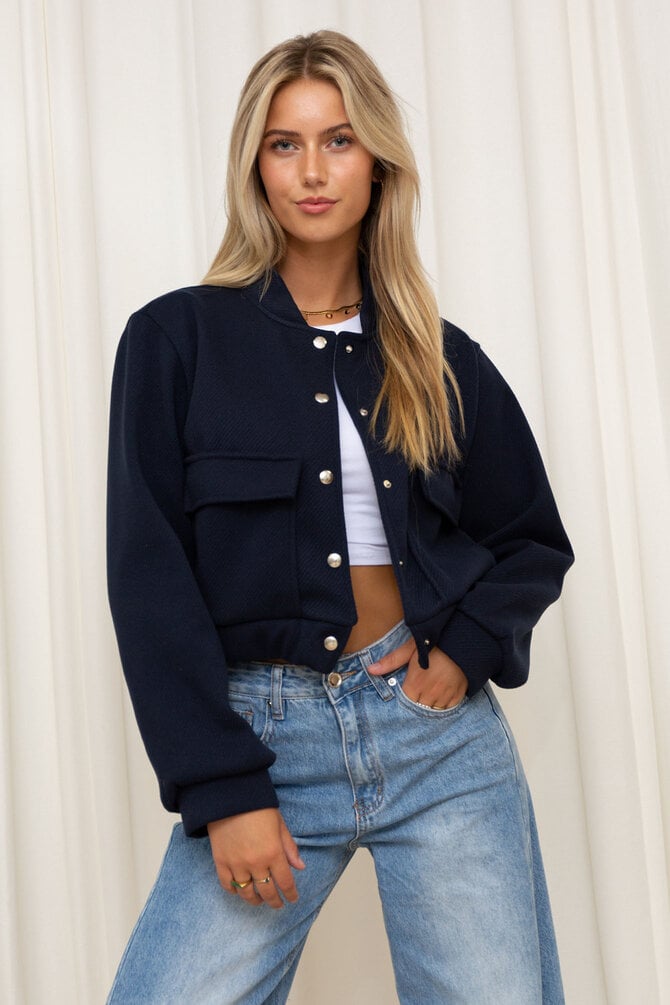 Cropped Bomber Dani - Marine