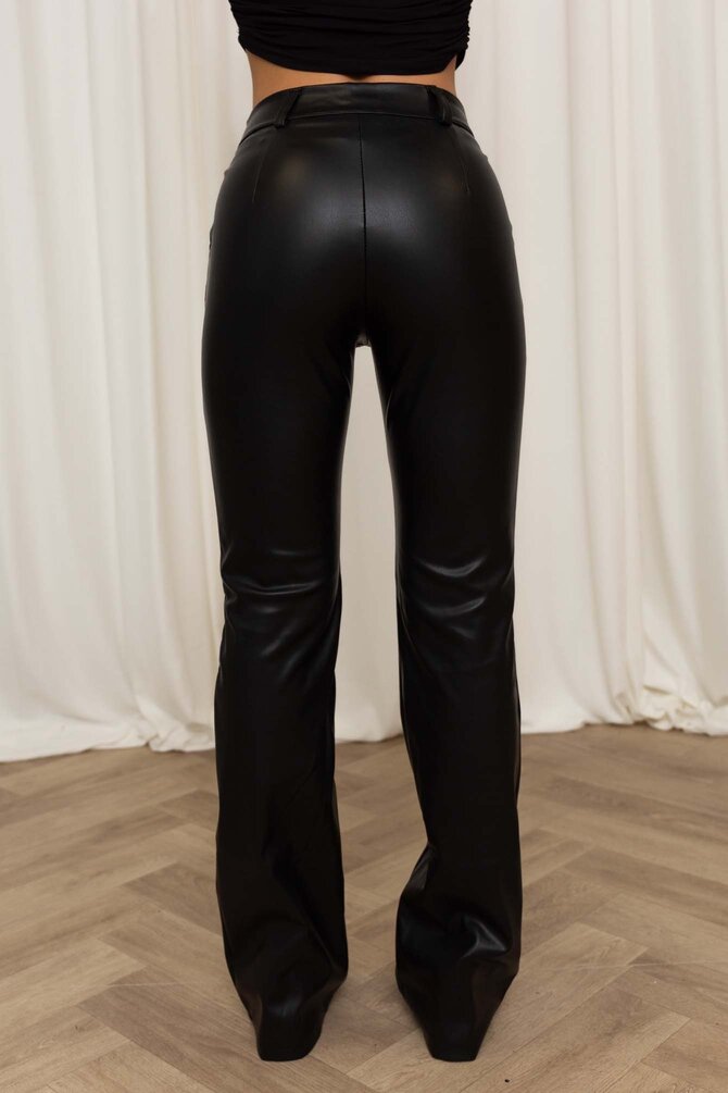 Shop Zwarte Leren Broek Elise Store Elise Store