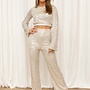 Glitter Broek Joan - Champagne