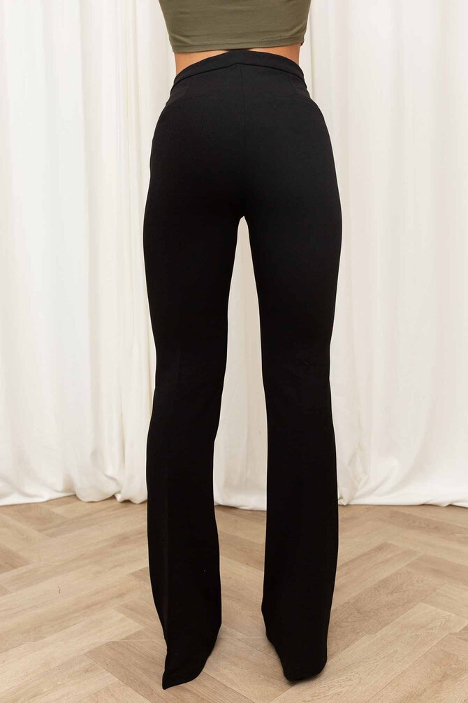 Flared Pantalon Nikki - Zwart