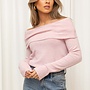 Off Shoulder Knit Cynthia - Roze
