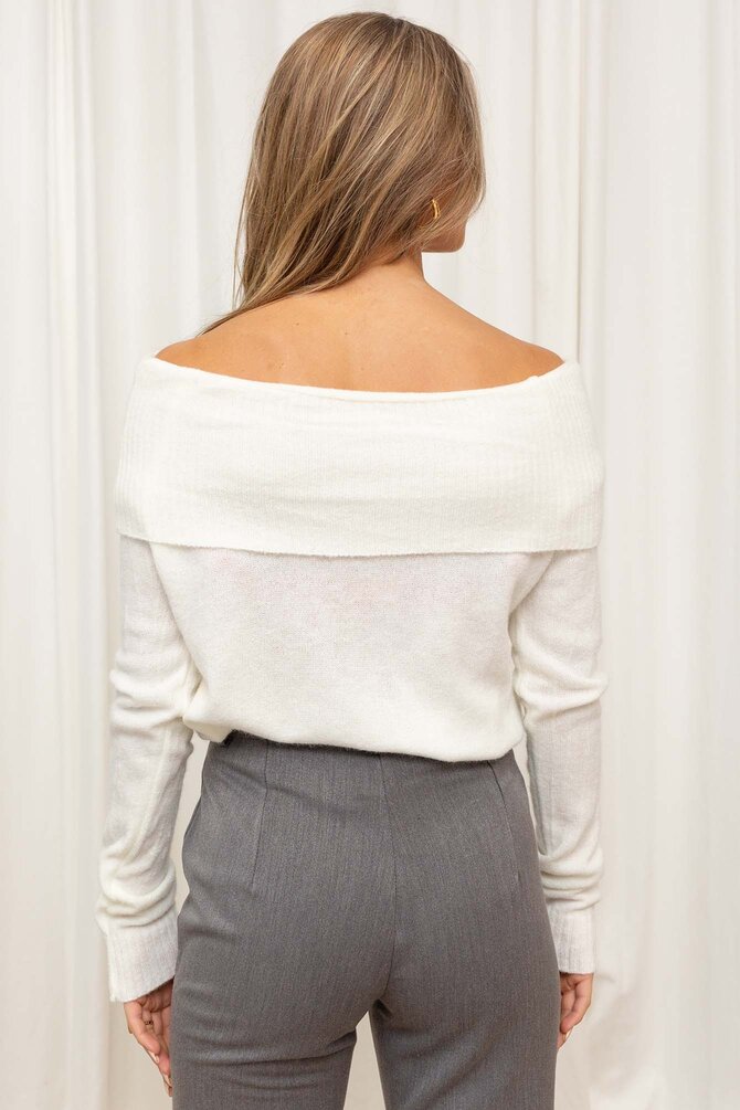 Off Shoulder Knit Cynthia - Wit