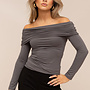 Off Shoulder Top Gloria - Grijs