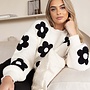 Bloemen Jaylinn Knit - Zwart