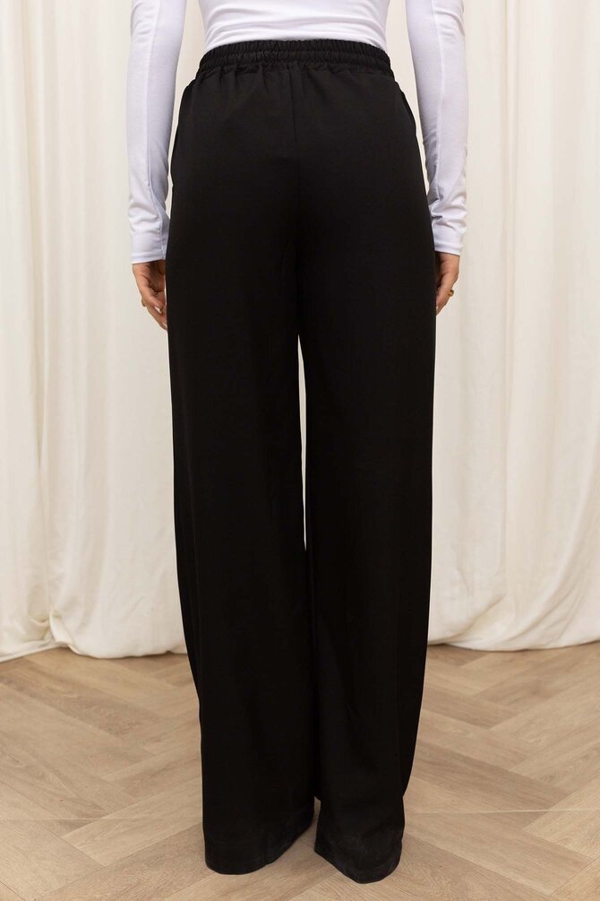 Wijde Pantalon Fabienne - Zwart