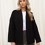Gestikte Jas Merilyn - Zwart