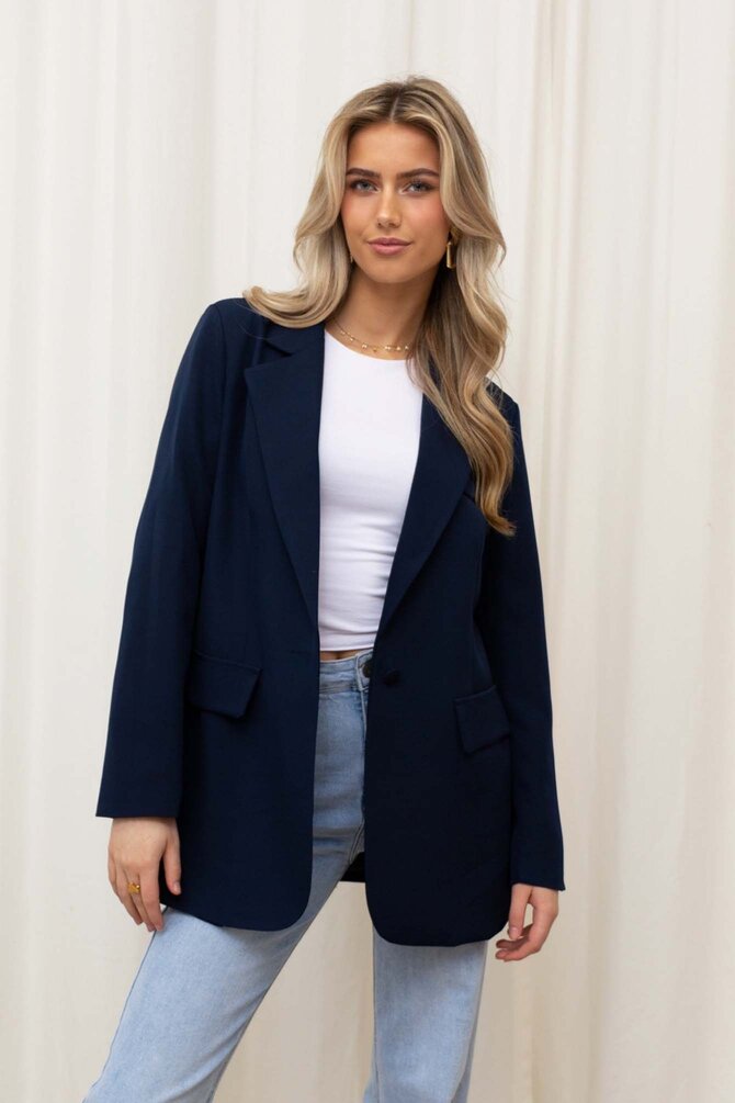 Oversized Blazer Floor - Marine