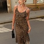 Ruffle Midi Jurk - Luipaard