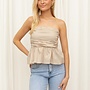 Peplum Top  - Beige