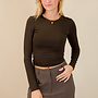 Long Sleeve Top Romee - Donker Bruin