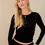 Long Sleeve Top Romee - Zwart
