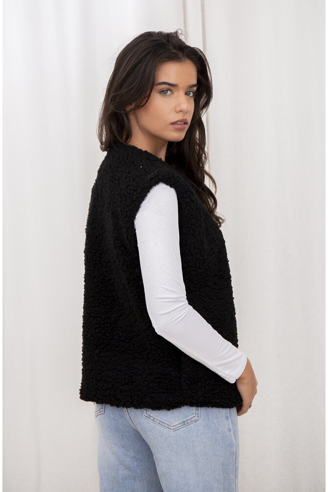 Teddy Gilet Chara - Zwart