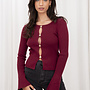 Knopen Top Amber - Bordeaux