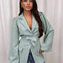 Blazer Met Ceintuur - Groen