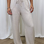 Gestreepte Broek - Beige