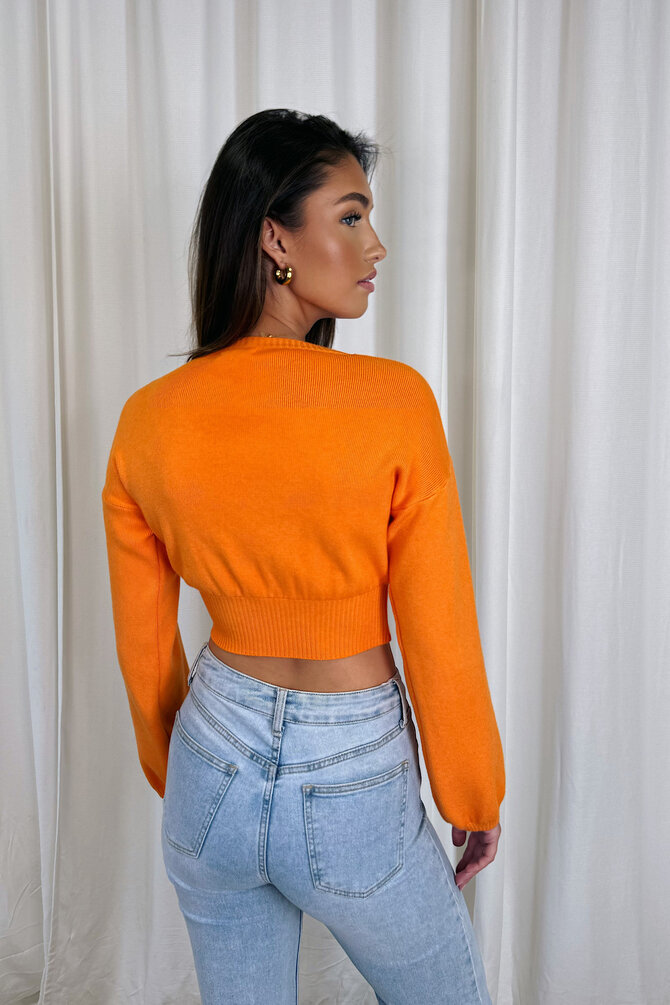 Crop Trui - Oranje